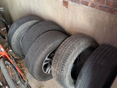 265/65R17 Hankook Dynapro HT Tires with Toyota Alloy Rims Set of 4 plus spare