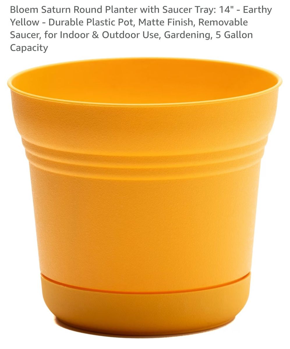 Large Plastic Planter Pots and Miracle-Gro Potting Mix