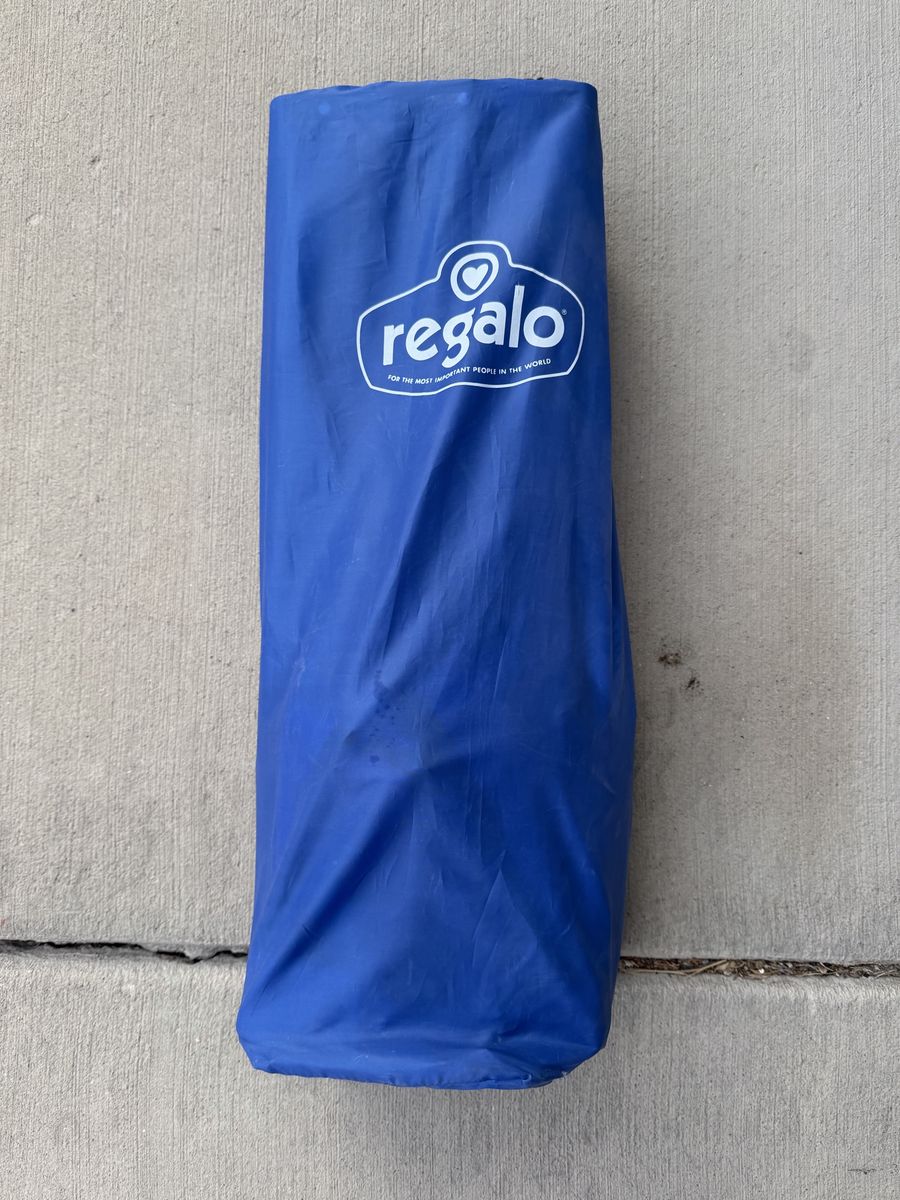 Regalo My Cot Portable Toddler Bed - Blue, Compact & Foldable Kids Travel Sleep Cot