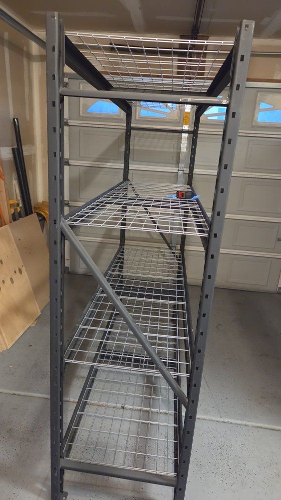 Heavy Duty Industrial Steel Storage Shelving  rack garage Unit with Wire Decking