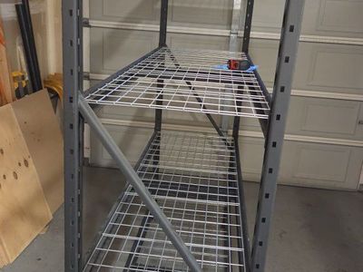 Heavy Duty Industrial Steel Storage Shelving rack garage Unit with Wire Decking