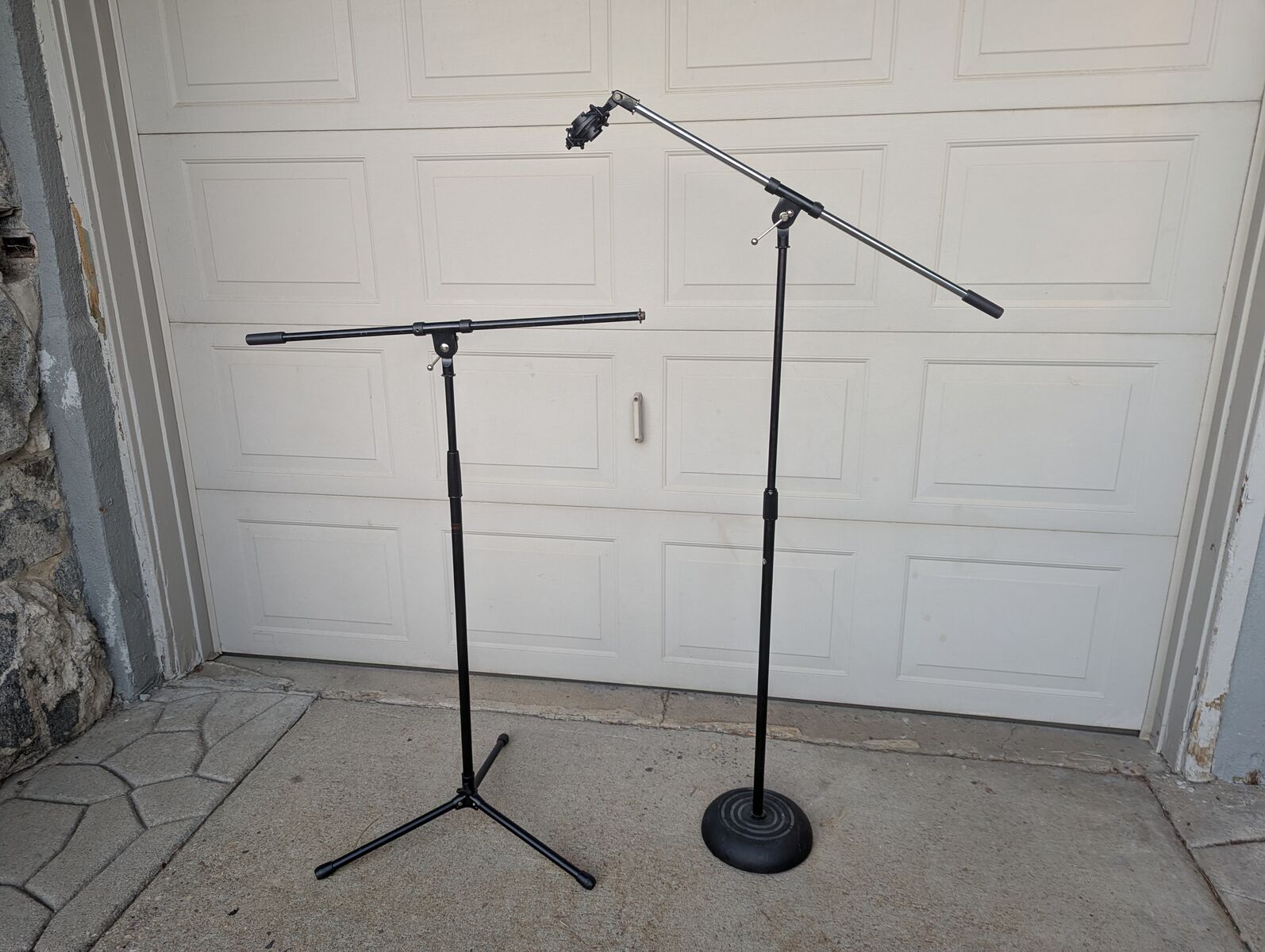 Microphone stands two microphone stands with booms