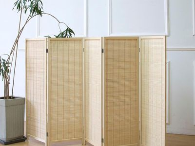 NEW 3.95 ft tall 5 Panel Short Room Divider Screen,Beige Freestanding Partition