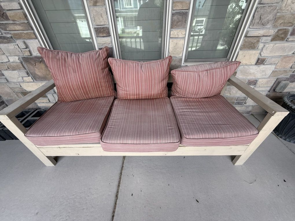 Patio Sofa With Cushions