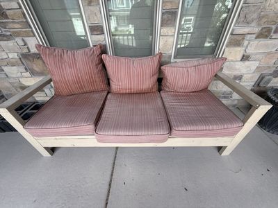 Patio Sofa With Cushions