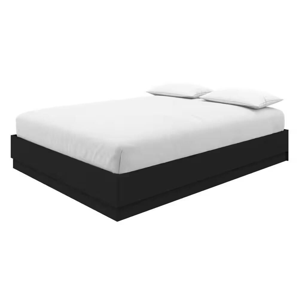 Nexcer Black Platform Bed Frame - Modern Queen Size
