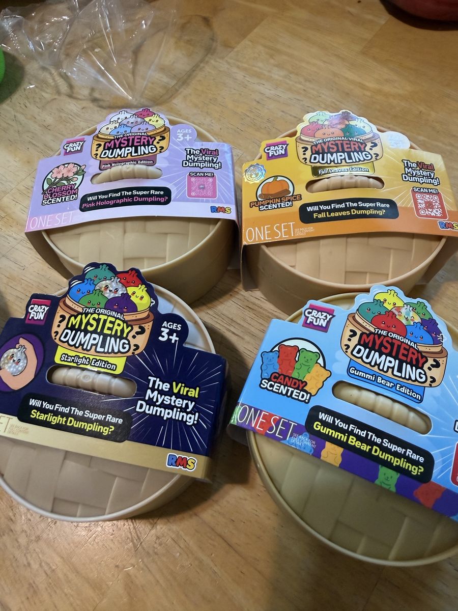 Crazy Fun The Original Viral Mystery Dumpling Scented Toys Set of 4 Assorted Editions