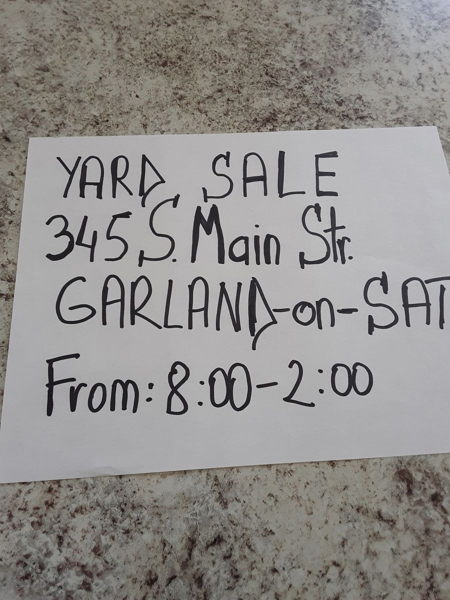 Huge Yard Garage Sale Saturday 05/02 Between 8-2