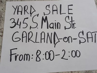 Huge Yard Garage Sale Saturday 05/02 Between 8-2