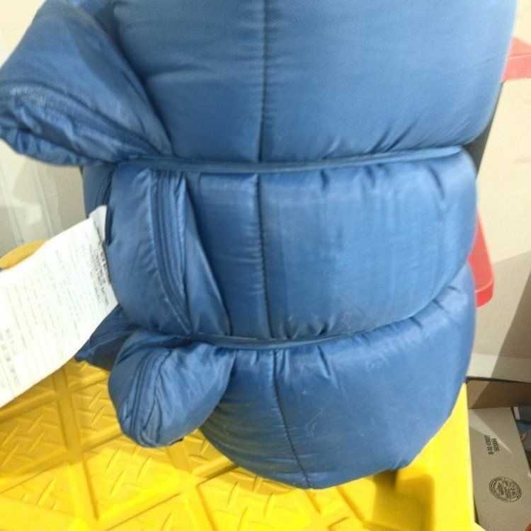 Blue Roll-Up Sleeping Bag with Zipper