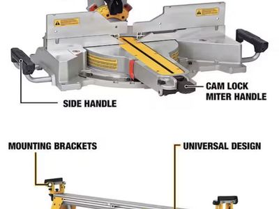 15 Amp Corded 12 in. Double Bevel Sliding Compound Miter Saw and Heavy Duty Miter Saw Stand with Wrench & Material Clamp