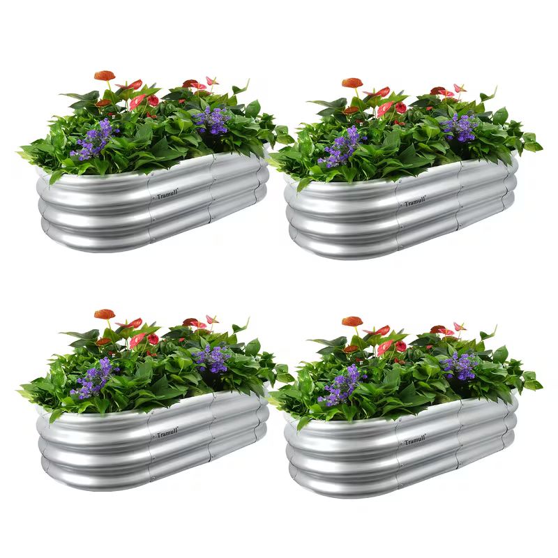 (New in Box) 8 each Galvanized Raised Garden Planter Box