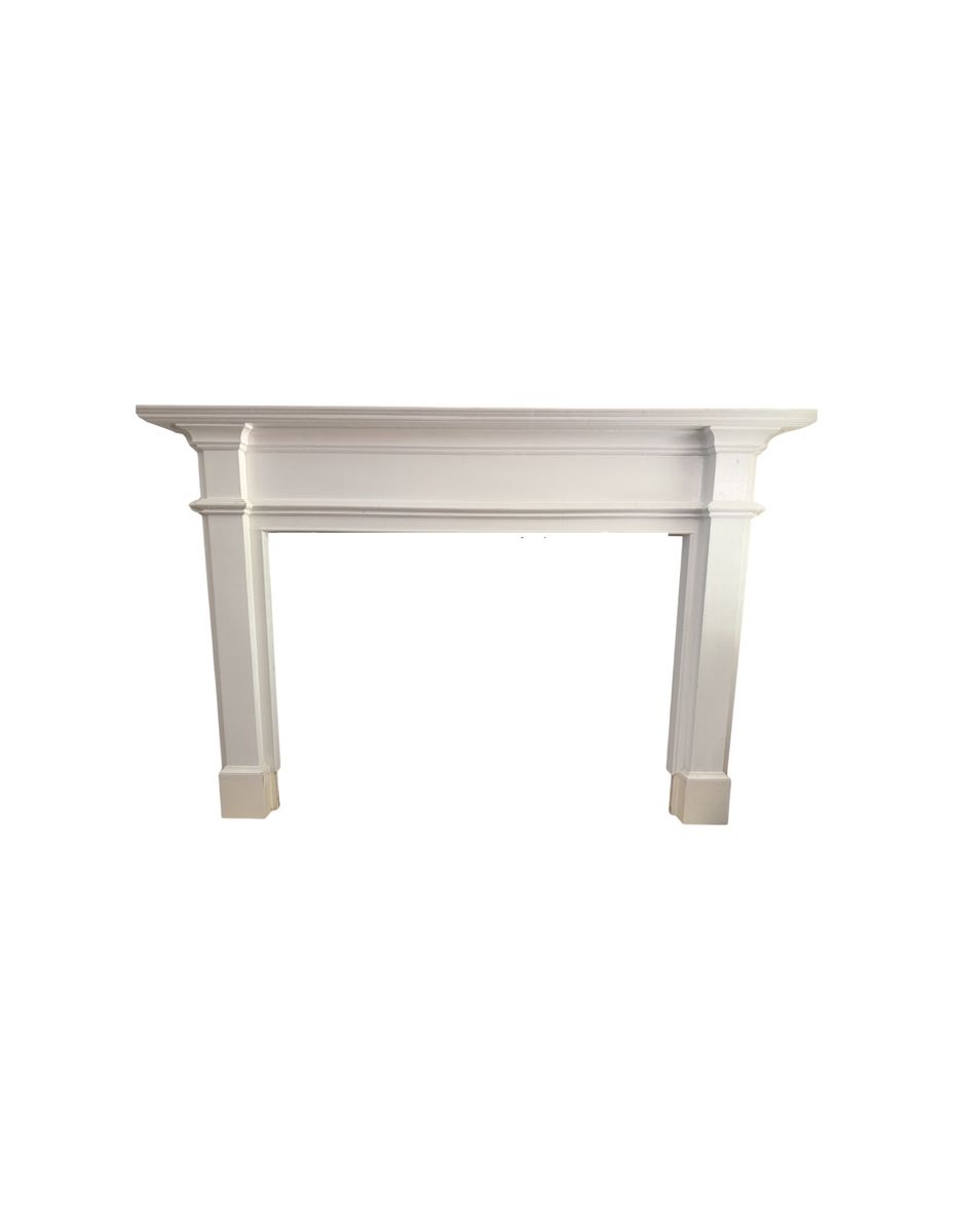 White Wood Fireplace Mantel Surround Classic Design