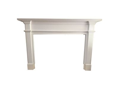 White Wood Fireplace Mantel Surround Classic Design