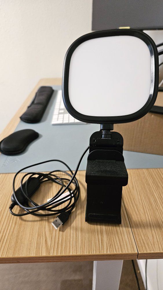 LED Video Conference Light with Screen Clip & Monitor Mount