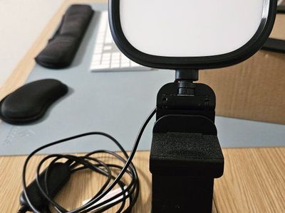 LED Video Conference Light with Screen Clip & Monitor Mount