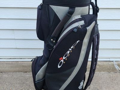 ogio sport golf cart bag, 6-way, black and grey, excellent condition