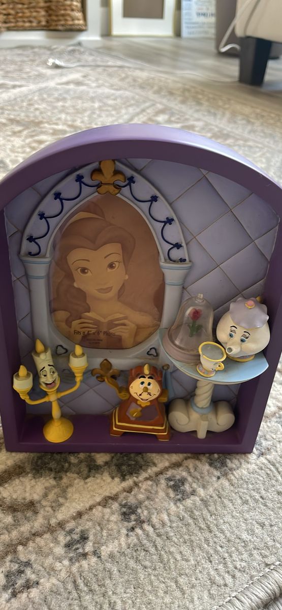 Beauty And The Beast 3D Picture Frame 7.5x6 Multicolored Picture Opening 4x3