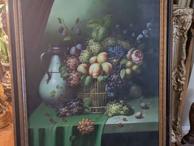 43x55.5 XXL Vintage Original Oil on Canvas