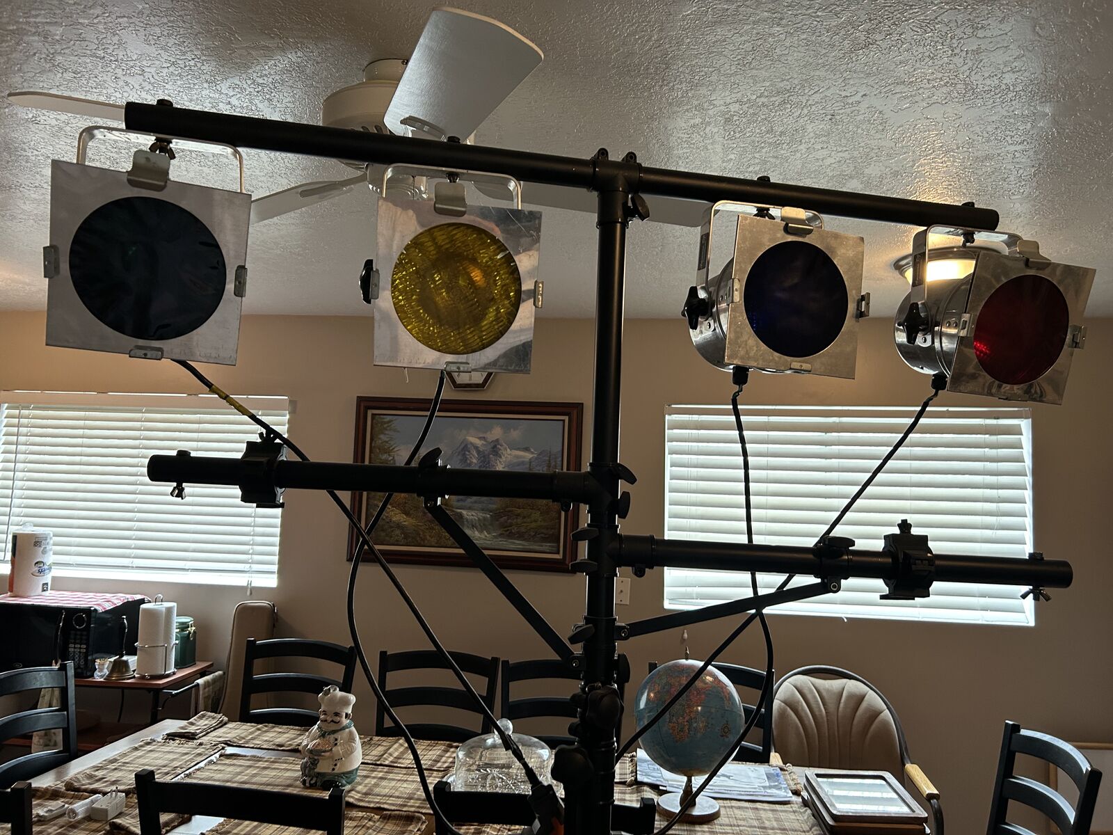 Stage lights room in stand for more lights.