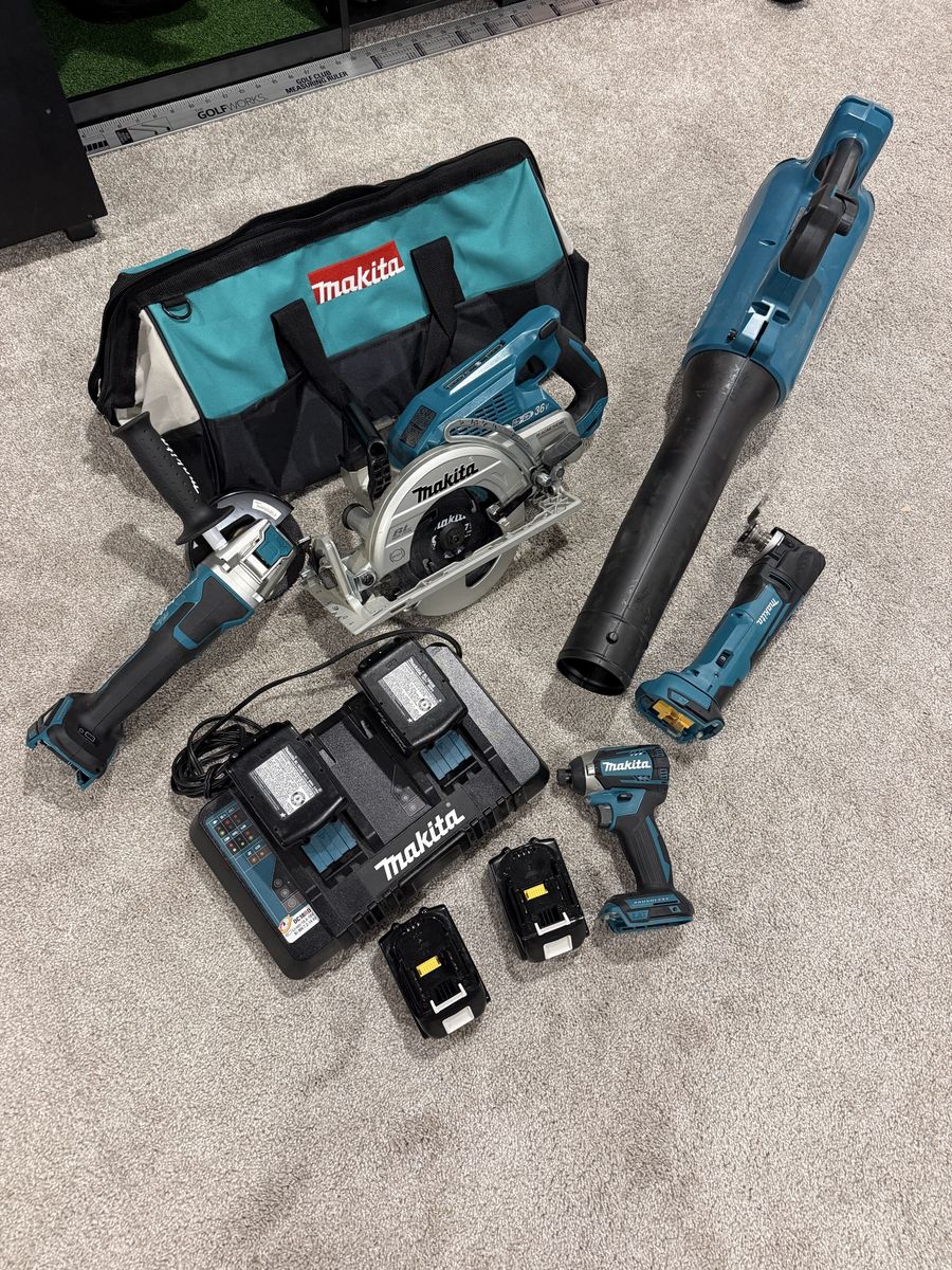 Makita 18V LXT Power Tools, Battery, & Dual Rapid Charger - Excellent Condition