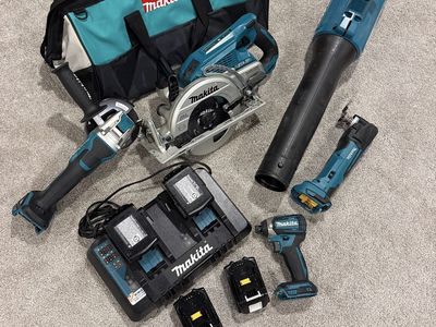Makita 18V LXT Power Tools, Battery, & Dual Rapid Charger - Excellent Condition