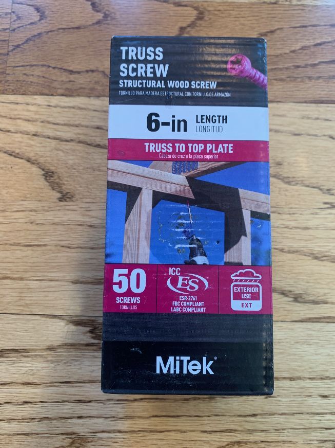 New In Box 50 Structural Truss Screws 6 inch