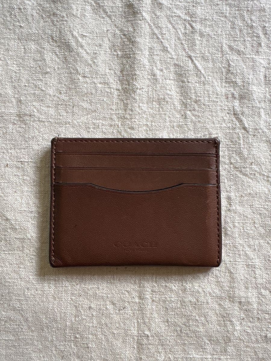 Coach Brown Leather Card Case