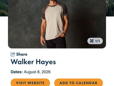 Walker Hayes Tickets VIP pit tickets