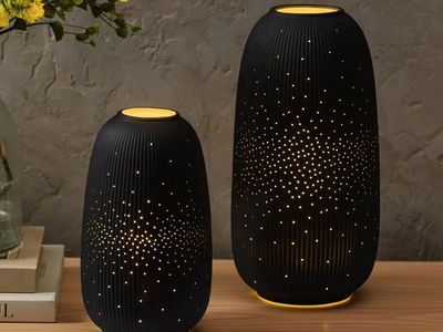 Evergreen LED Porcelain Lantern, Set of 2 #105806