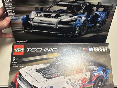 LEGO Technic McLaren Senna GTR and NASCAR Next Gen Chevrolet Camaro Building Sets
