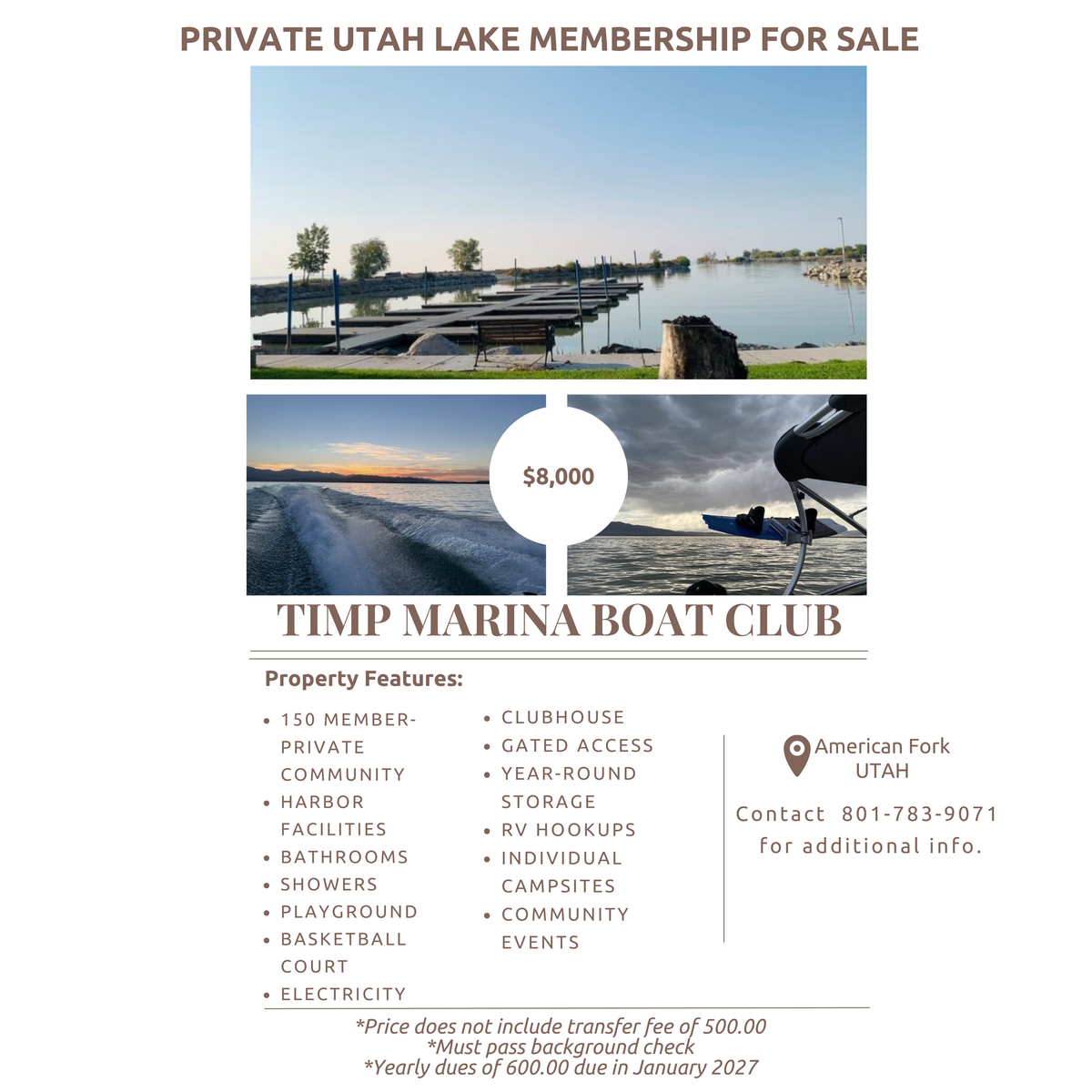 PRIVATE BOAT CLUB MEMBERSHIP