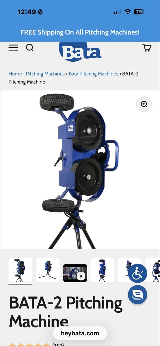 BATA-2 Pitching Machine with Stand