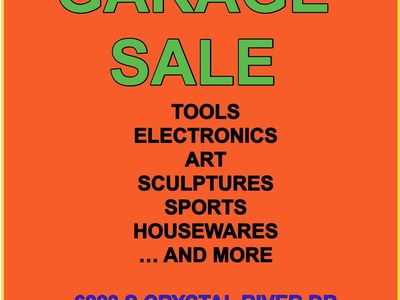 AUG 22, 2026 | 8:00-11:00 a.m. | Garage Sale