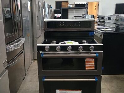 NEW KITCHENAID DOUBLE OVEN GAS RANGE