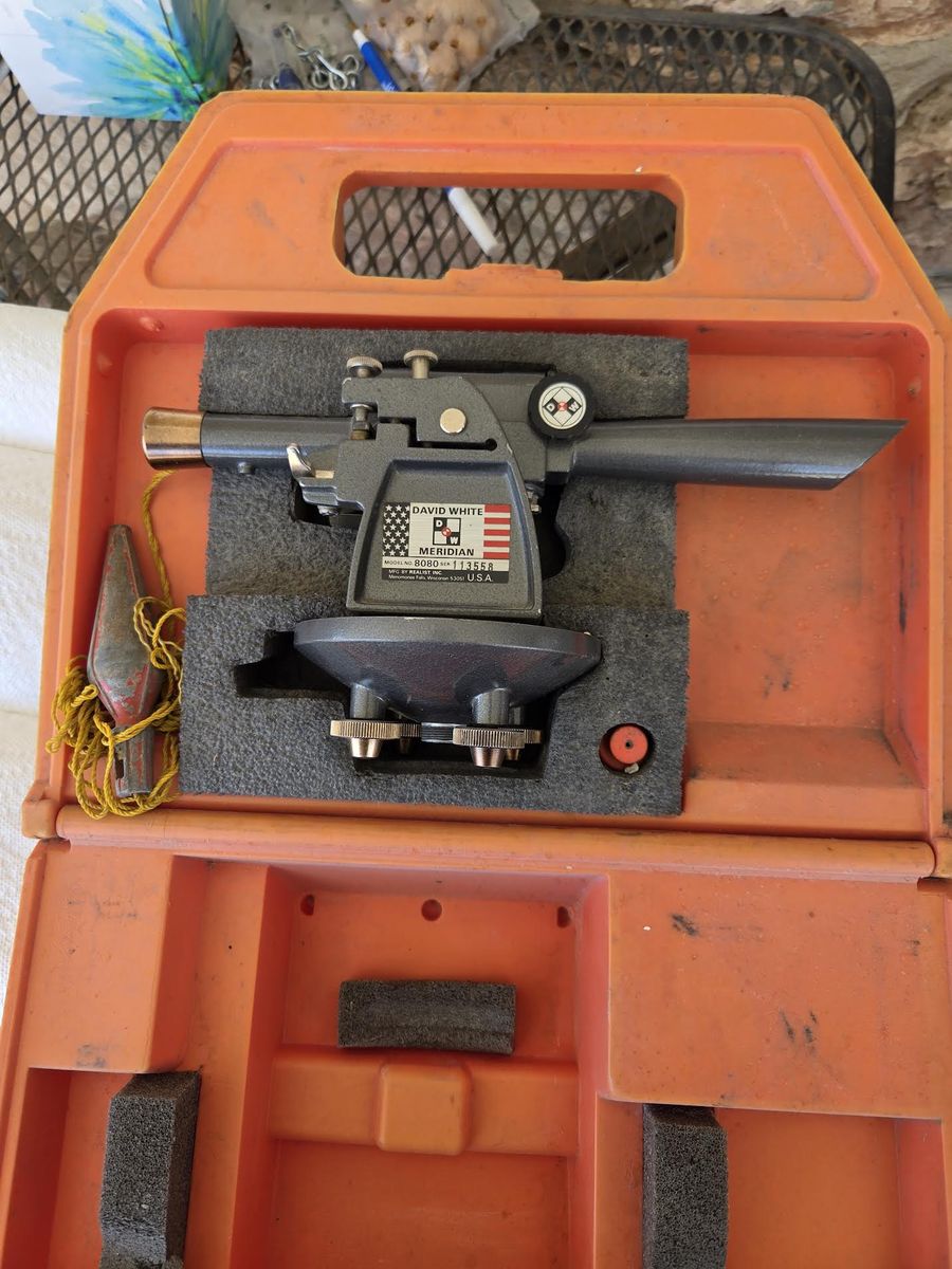 Transit, David White Transit level, Tripod, and case