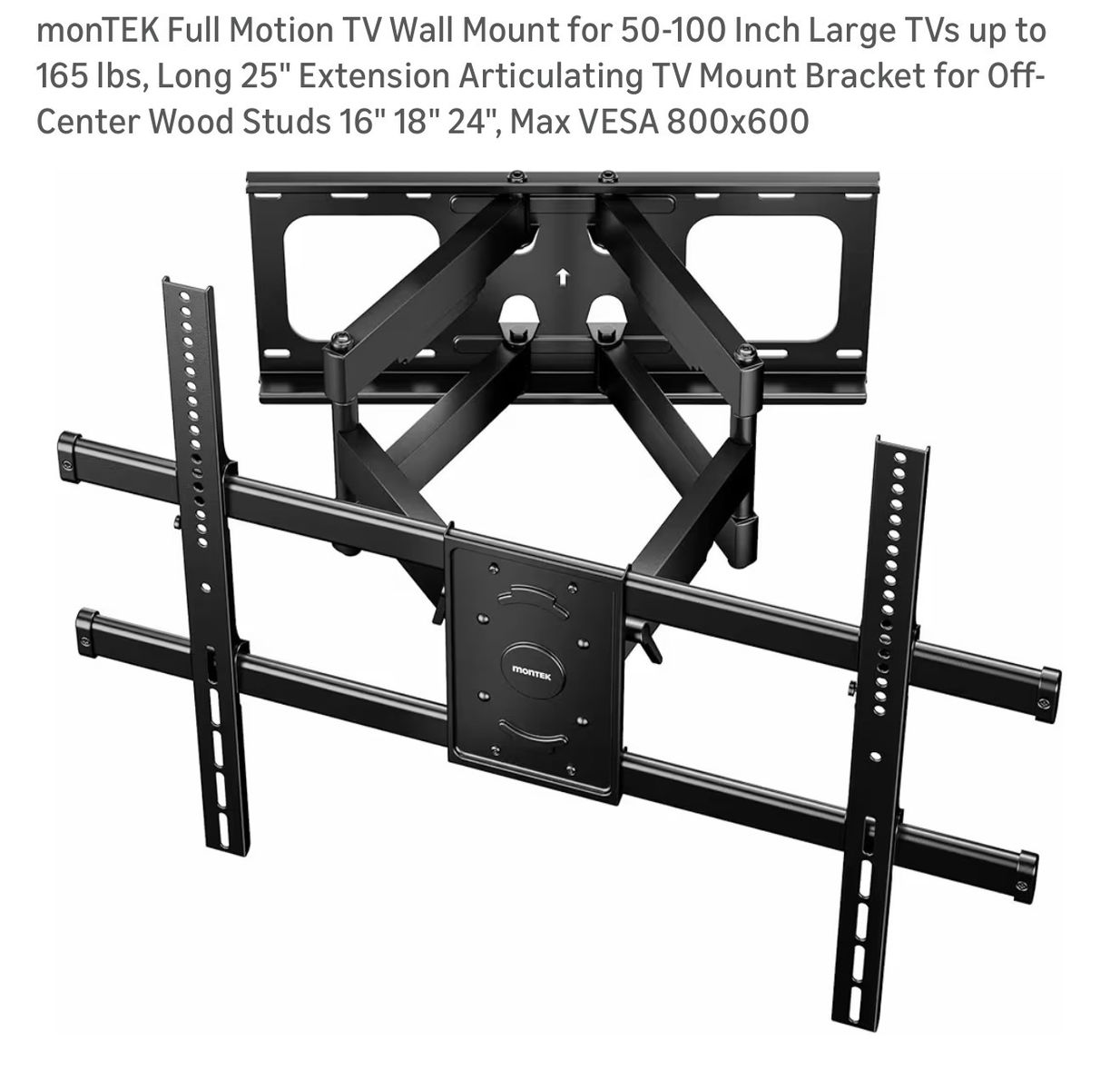 Full Motion TV Wall Mount for 50-100 Inch Large TVs