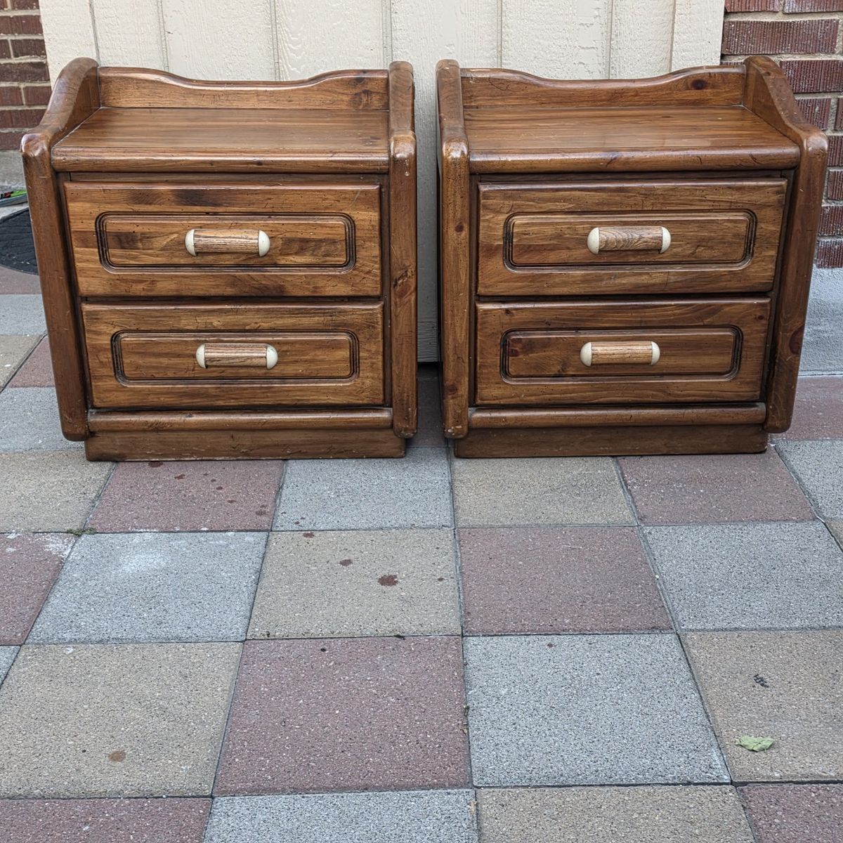Solid Wood Nightstand Set