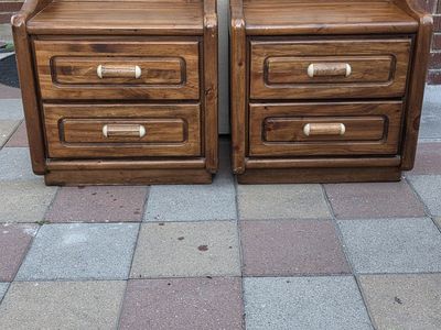 Solid Wood Nightstand Set
