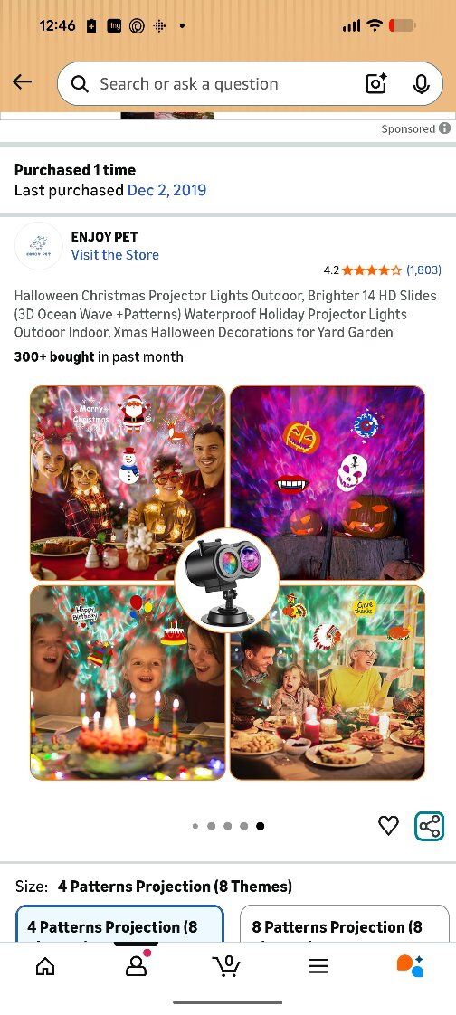 multi holiday themed projector