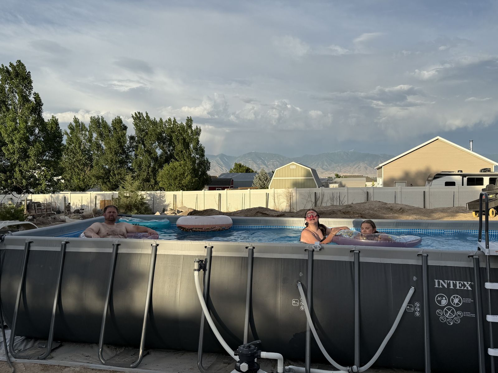 Intex 12’ by 24’ above ground salt water pool