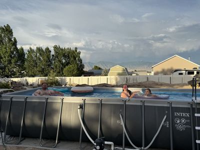 Intex 12’ by 24’ above ground salt water pool