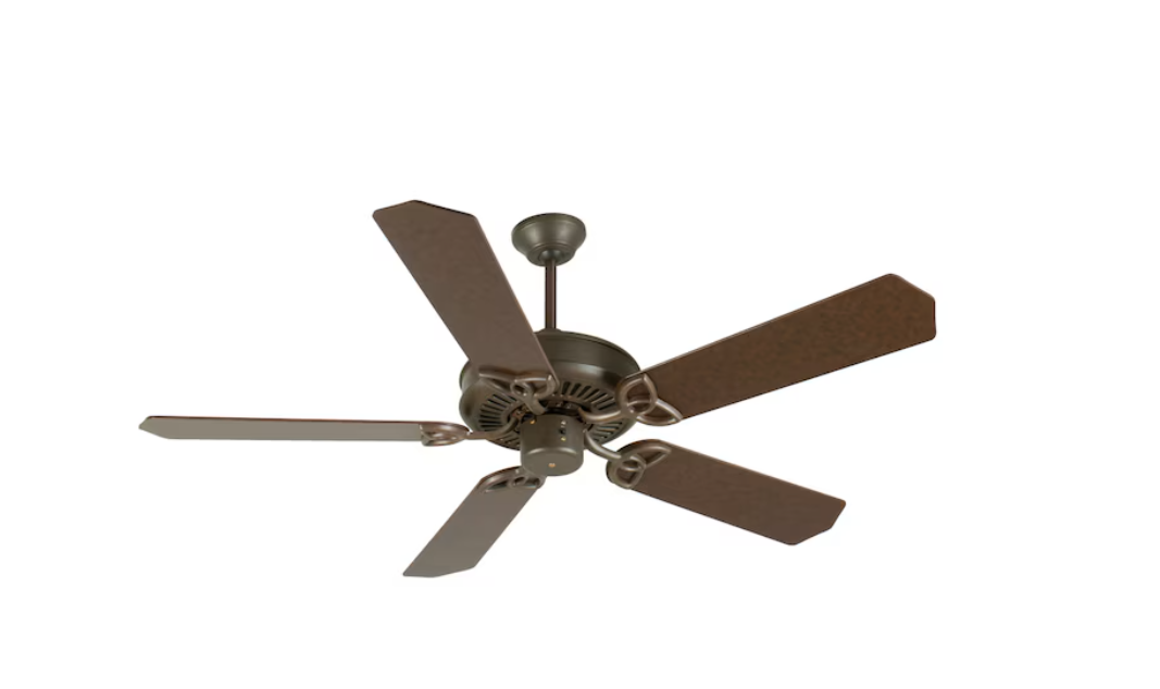 Craftmade Cxl 52-in Aged Bronze Textured Indoor Downrod or Flush Mount Ceiling Fan (5-Blade)