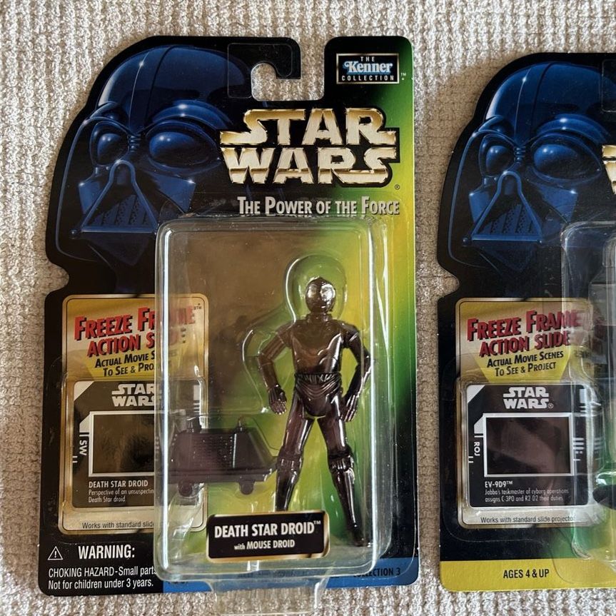 90’s Green Card Star Wars The Power of the Force Freeze Frame Action Figures: Death Star Droid Kenner 1998