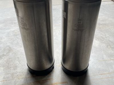 Two five gallon ball lock kegs