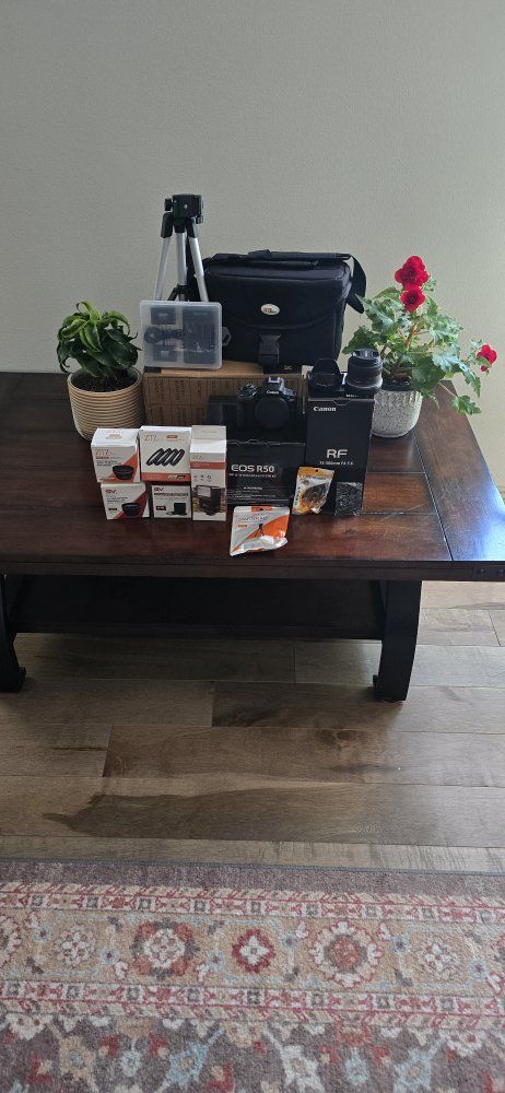 Canon EOS R50 Mirrorless Camera Bundle with RF Lens & Accessories