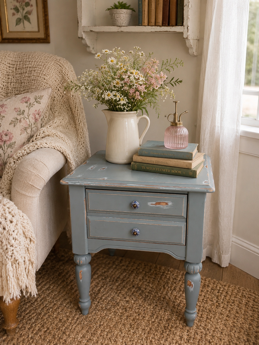Solid Wood Cottage End Table / Nightstand / Side Table