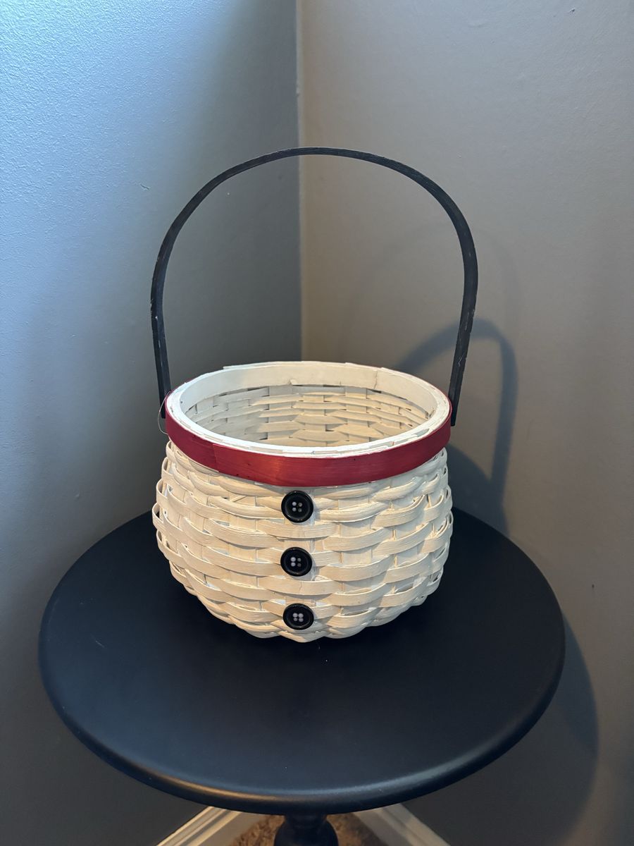 Vintage Snowman Belly Basket