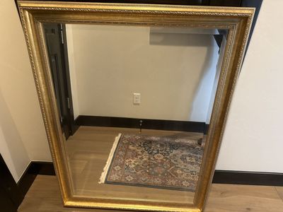 Vintage Gold Framed Rectangular Mirror