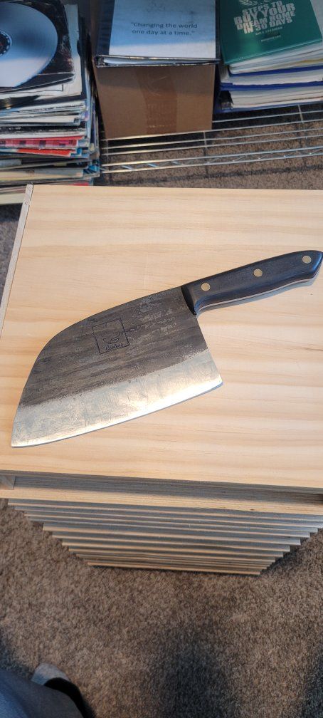 Handmade Full Tang Cleaver Knife - Rustic Forged Blade, Durable Handle